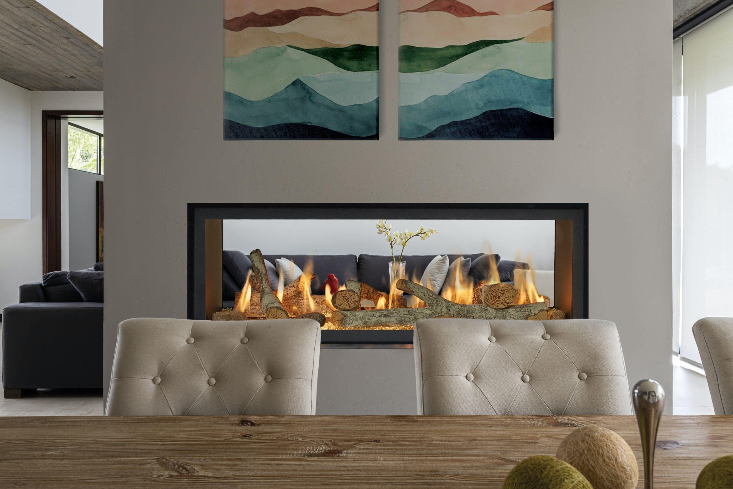 Pictures Of See Tnru Fireplaces Fireplace Xtrordinair 4415 See-Thru HO Deluxe Linear Clean Face