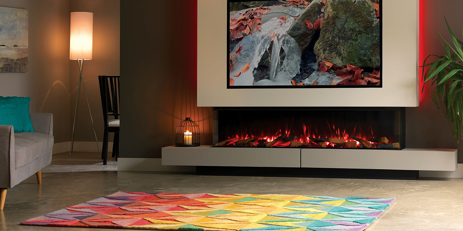 Fireplace Xtrordinair 71 GreenSmart Electric Fireplace - Western